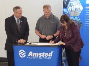 McKinley comes to Harrison County, where Amsted Graphite, X-energy partner for federal advanced nuclear reactor project